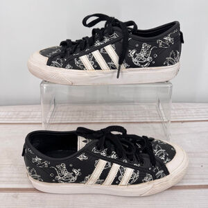 Adidas x Disney Nizza Goofy Sneakers Black White Character Lace Up Cartoon 6.5